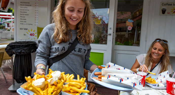 Bakken Stemning Cafe Is Fastfood Ung Frokost