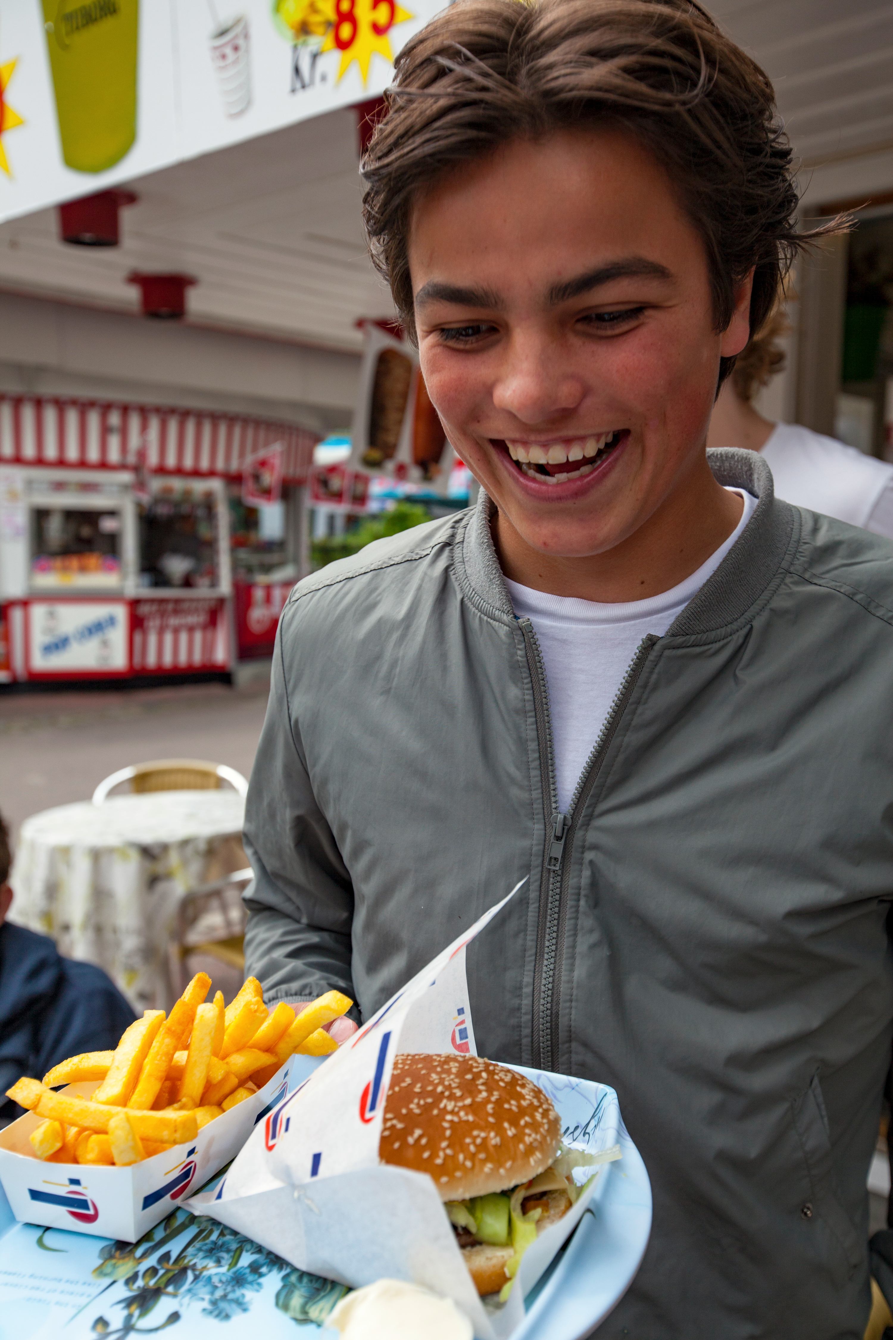 Bakken Stemning Cafe Is Fastfood Ung Skoleudflugt