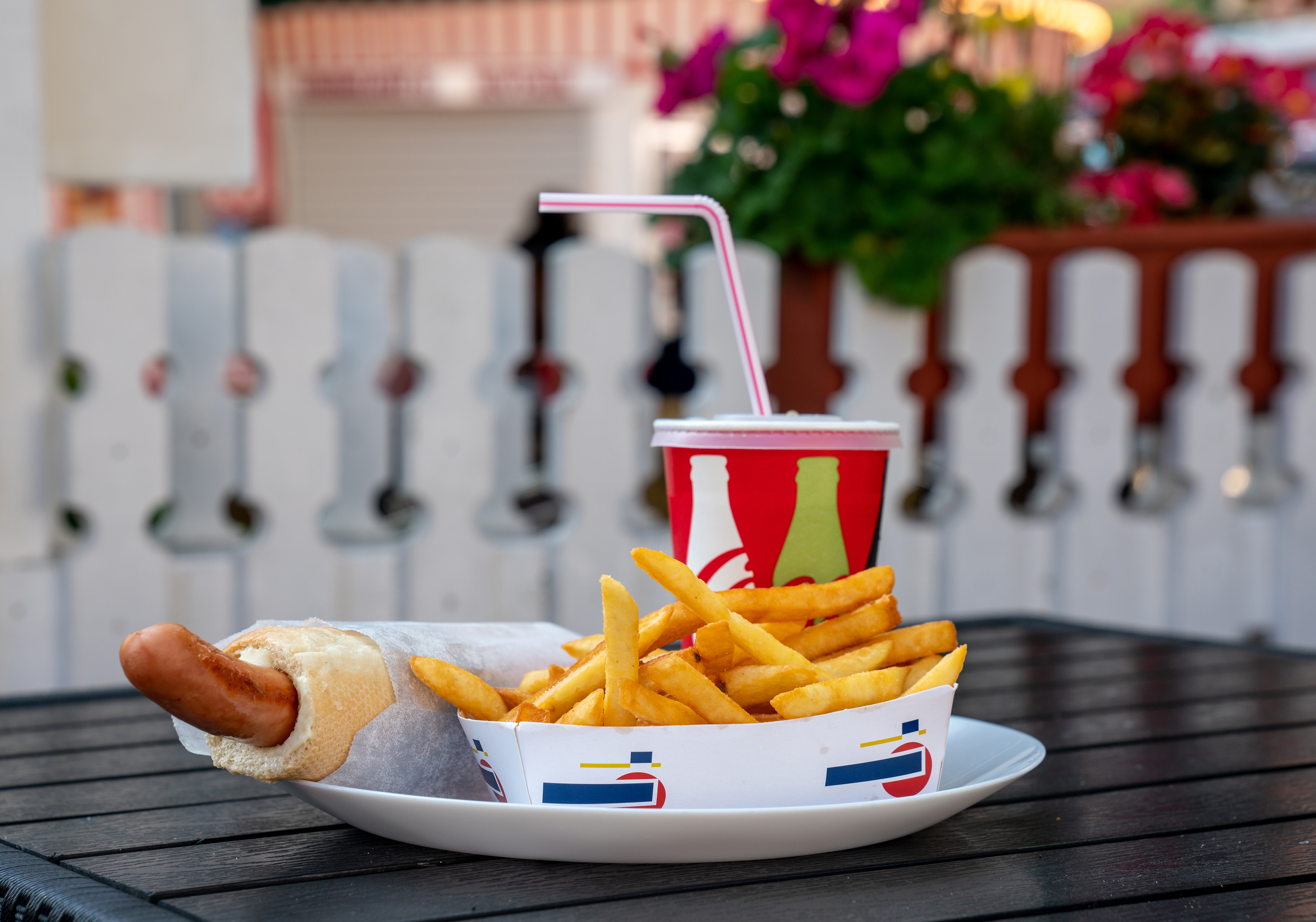 Harlekin Fastfood Hotdog Fransk Poelse Mad Drikke Bakken
